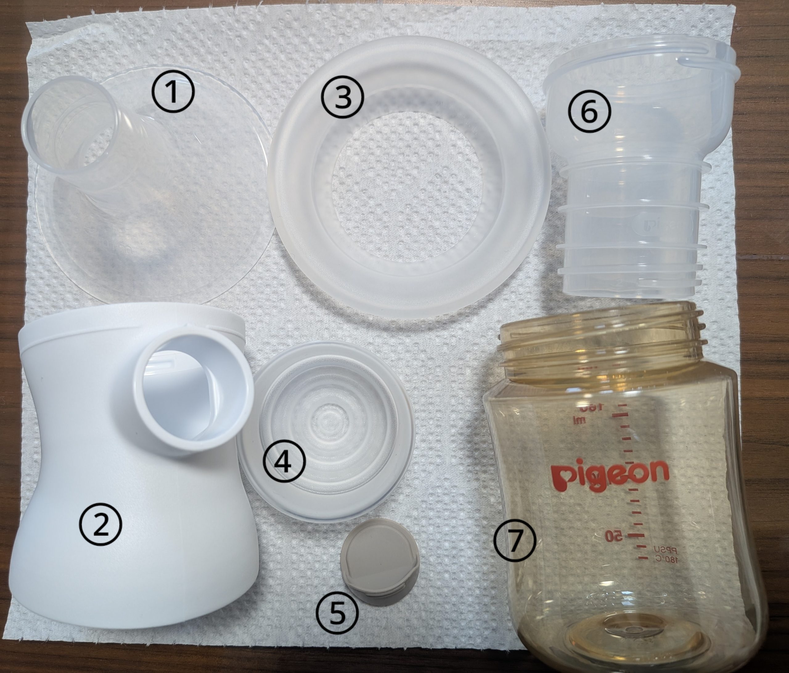 ピジョン さく乳器 handy fit+の洗浄パーツ